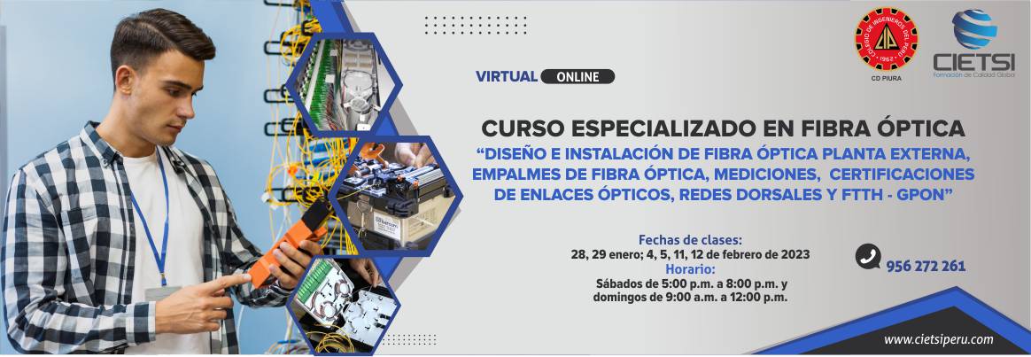 curso especializado fibra Optica 2023